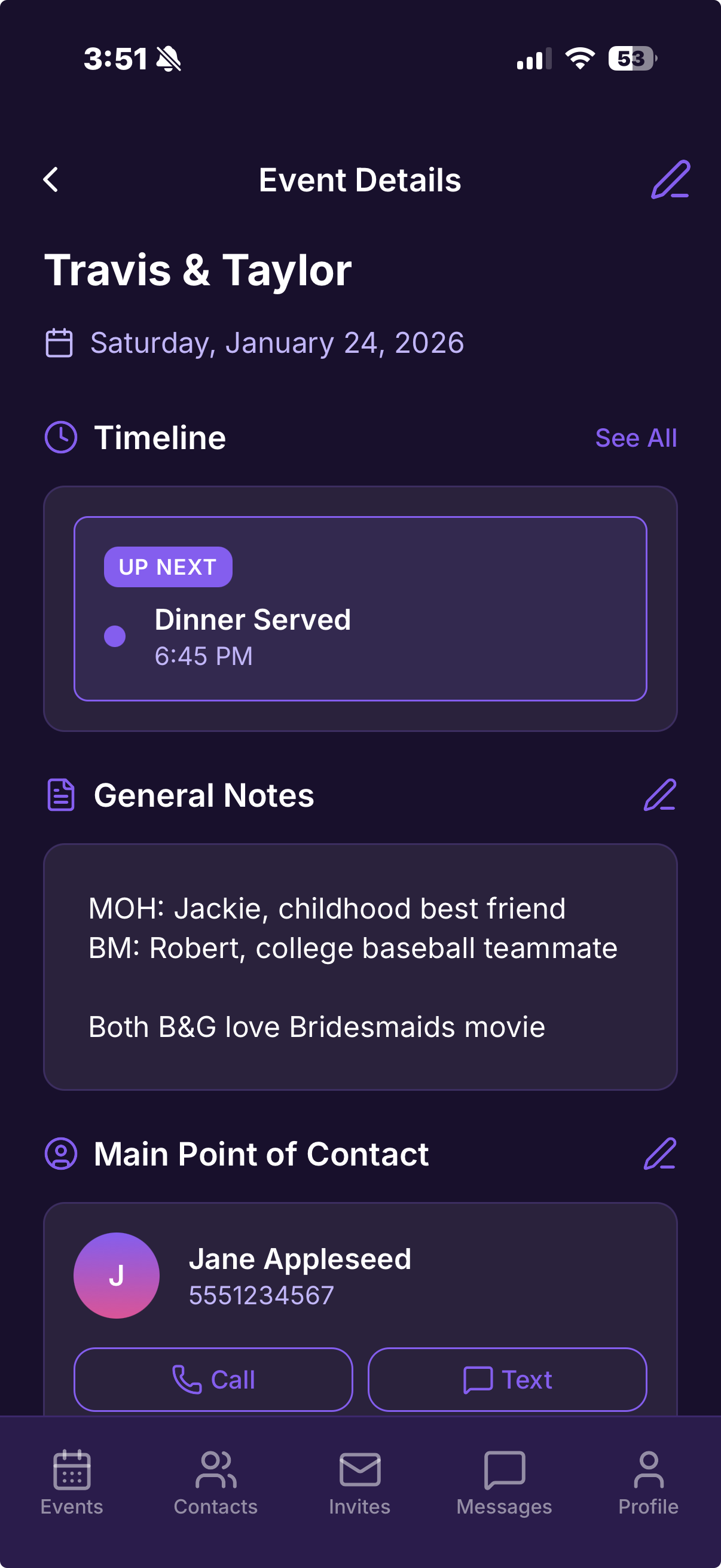All Event Details in One Place
